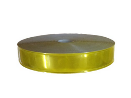 DÂY PHẢN QUANG NHỰA BẢN 2.5CM MÀU VÀNG